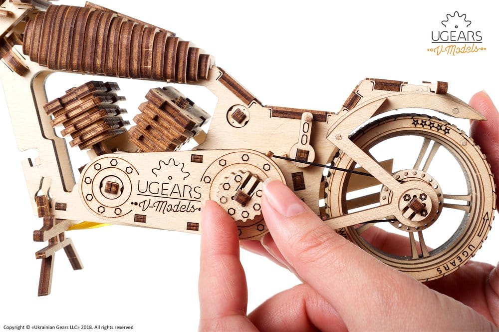 Ugears Puzzle de madera 3D Motocicleta VM-02
