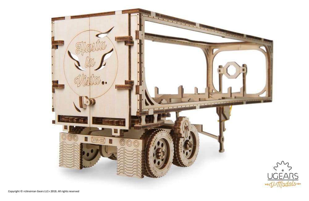 Ugears Puzzle de madera 3D Remolque para Heavy Boy Truck VM-03