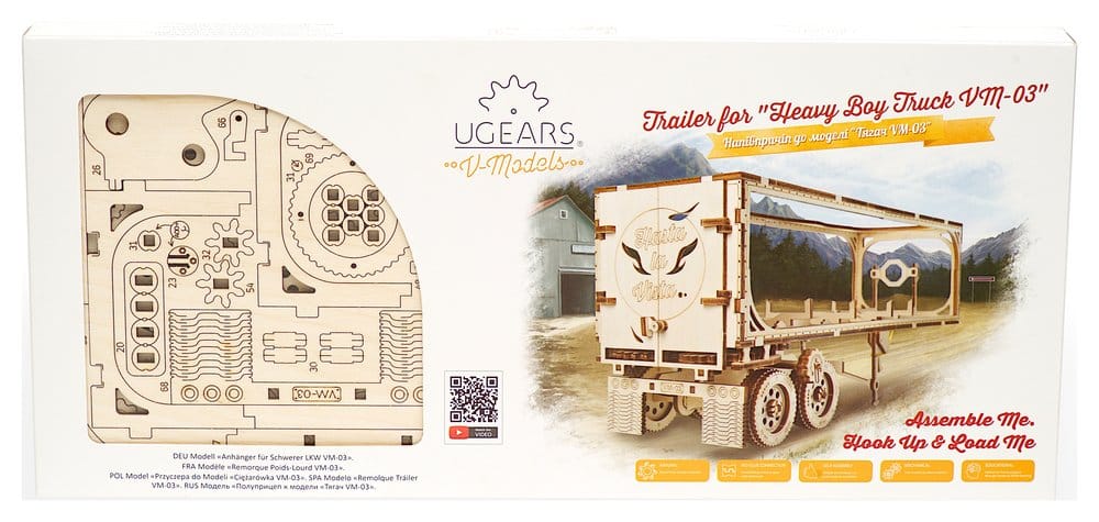 Ugears Puzzle de madera 3D Remolque para Heavy Boy Truck VM-03