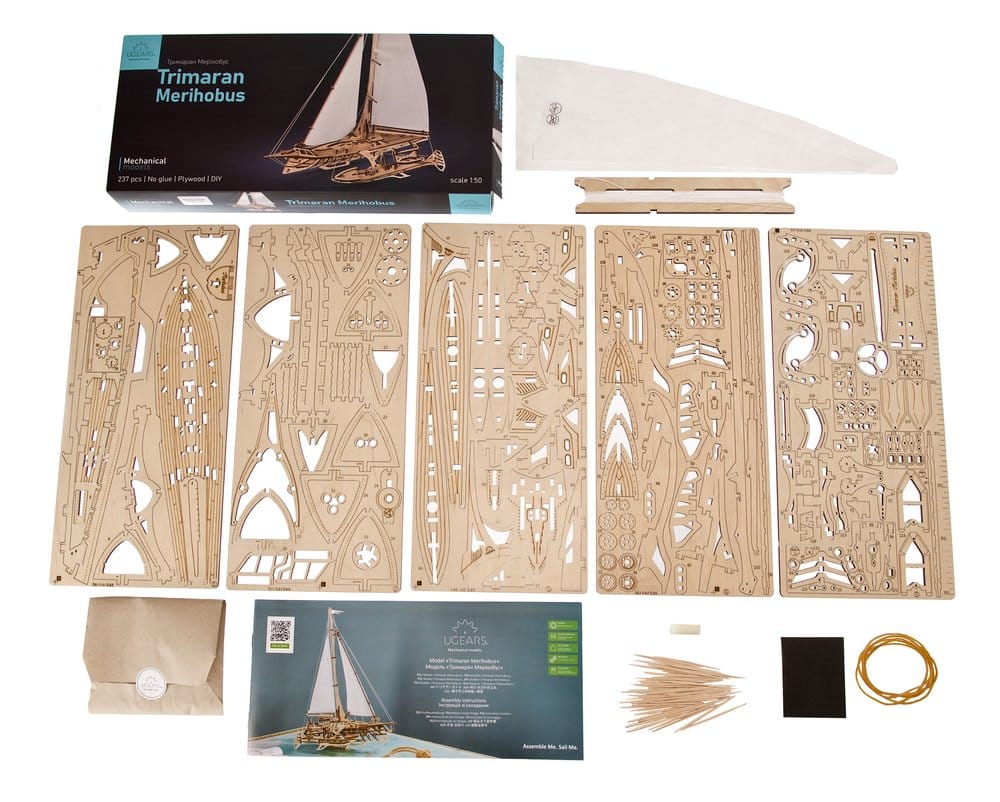 Ugears Puzzle de madera 3D Trimaran Merihobus