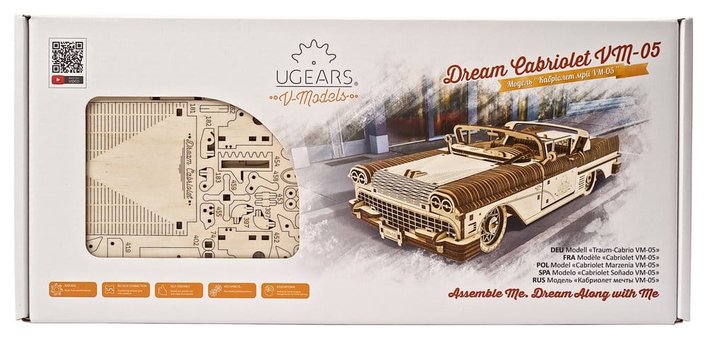Ugears Puzzle de madera 3D Cabriolet de ensueño VM-05