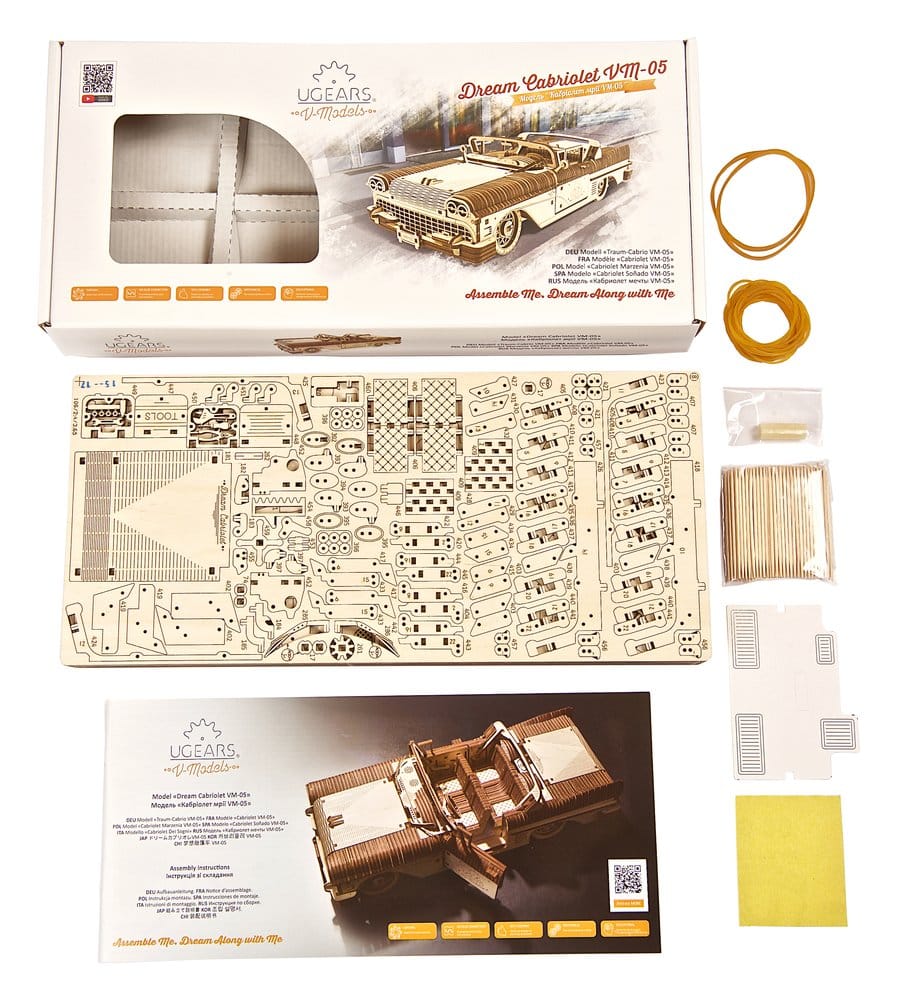 Ugears Puzzle de madera 3D Cabriolet de ensueño VM-05