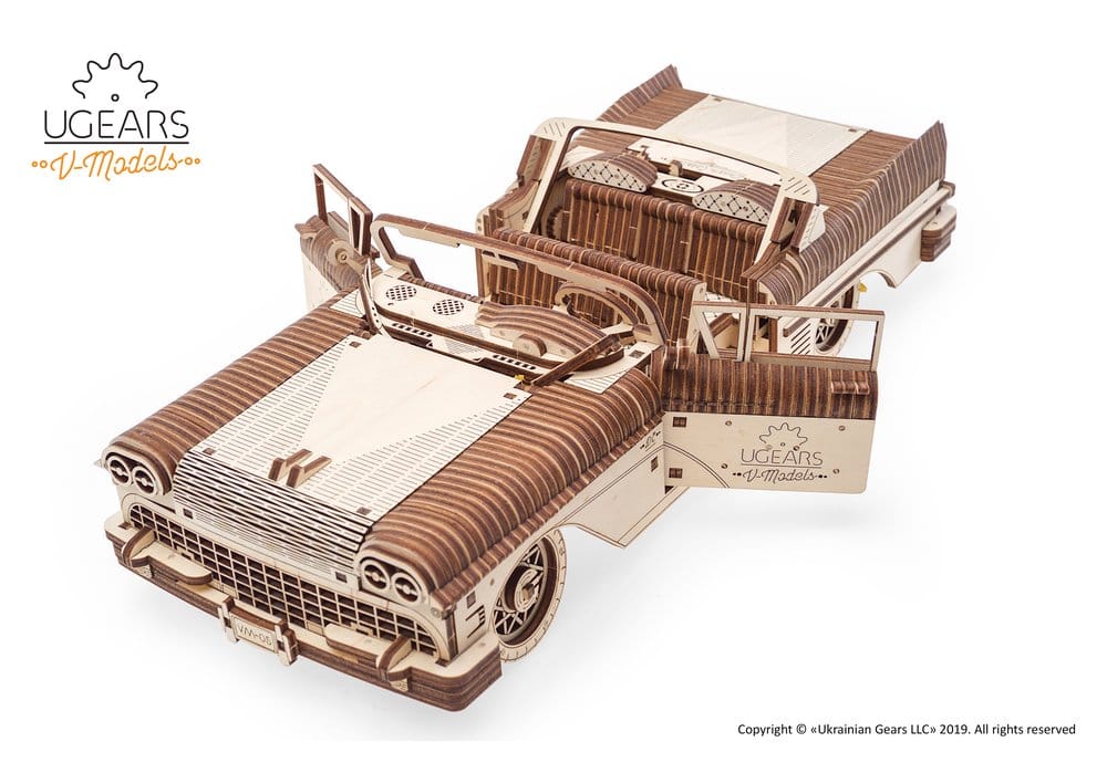 Ugears Puzzle de madera 3D Cabriolet de ensueño VM-05
