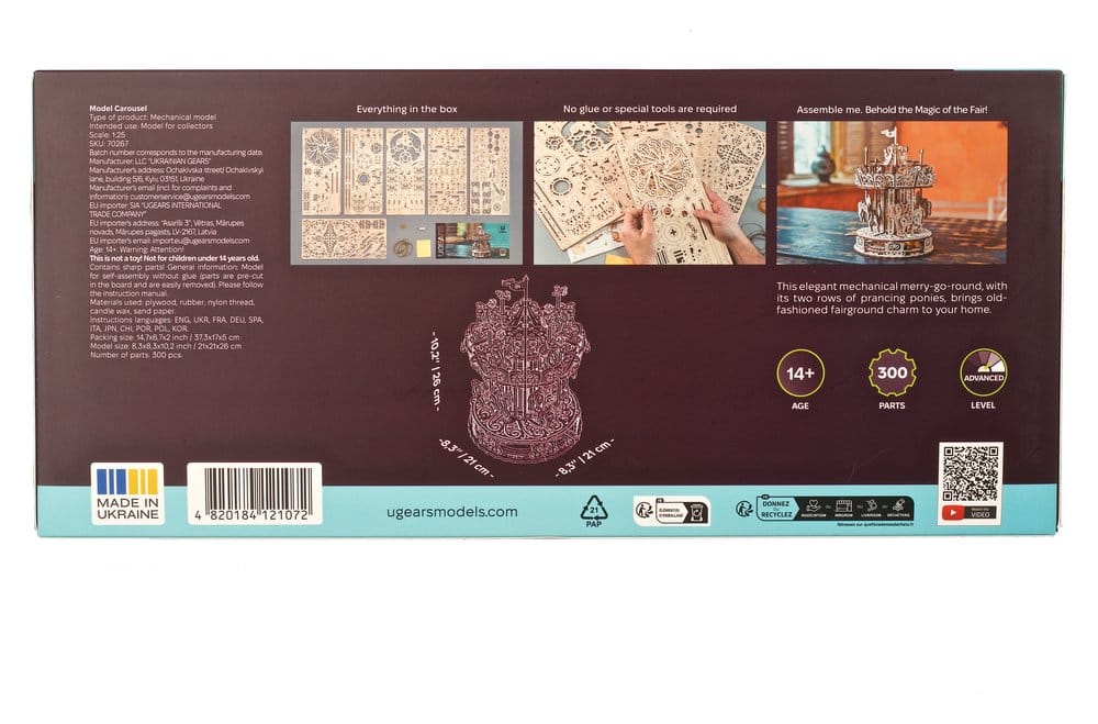 Ugears Puzzle de madera 3D Carrusel