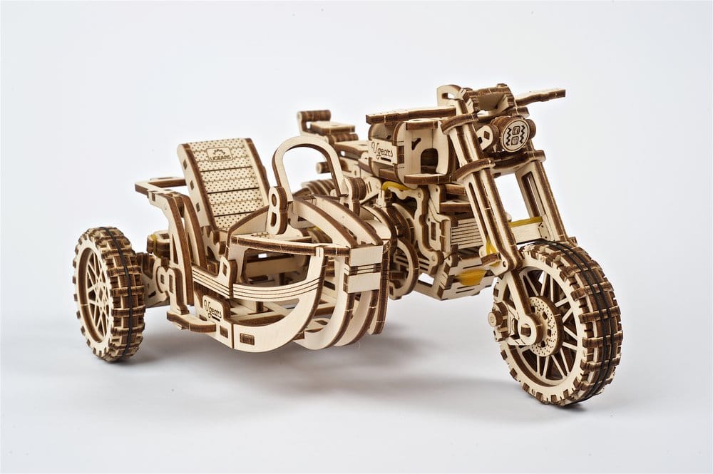 Ugears Puzzle de madera 3D Scrambler UGR-10 con sidecar Frikytopia