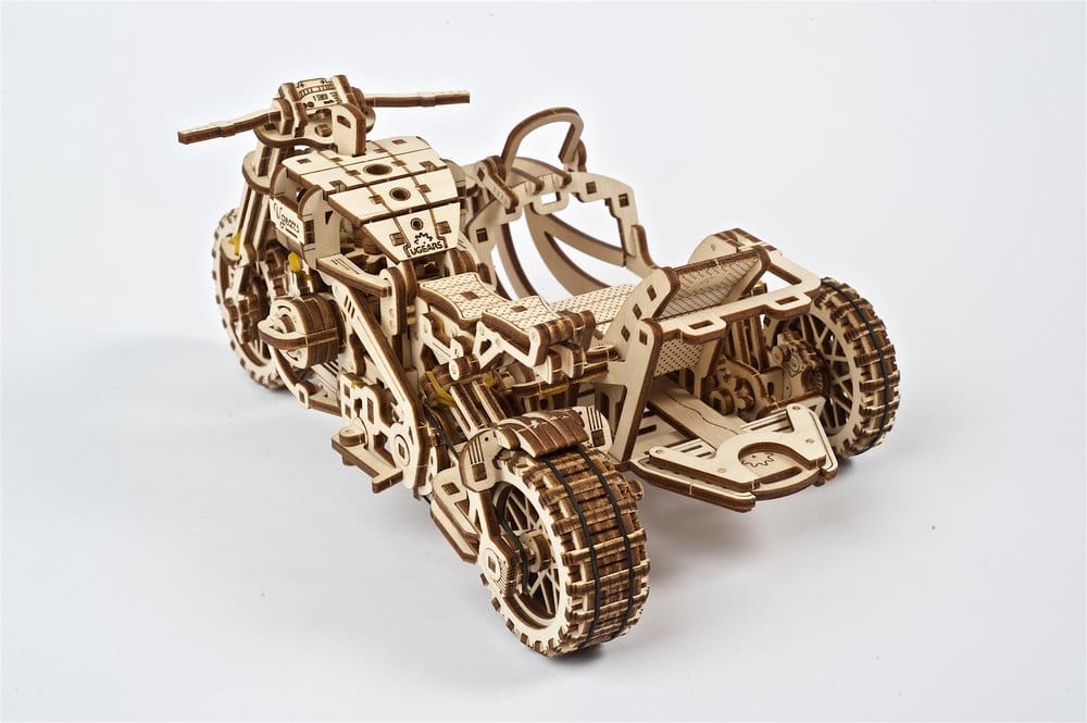 Ugears Puzzle de madera 3D Scrambler UGR-10 con sidecar