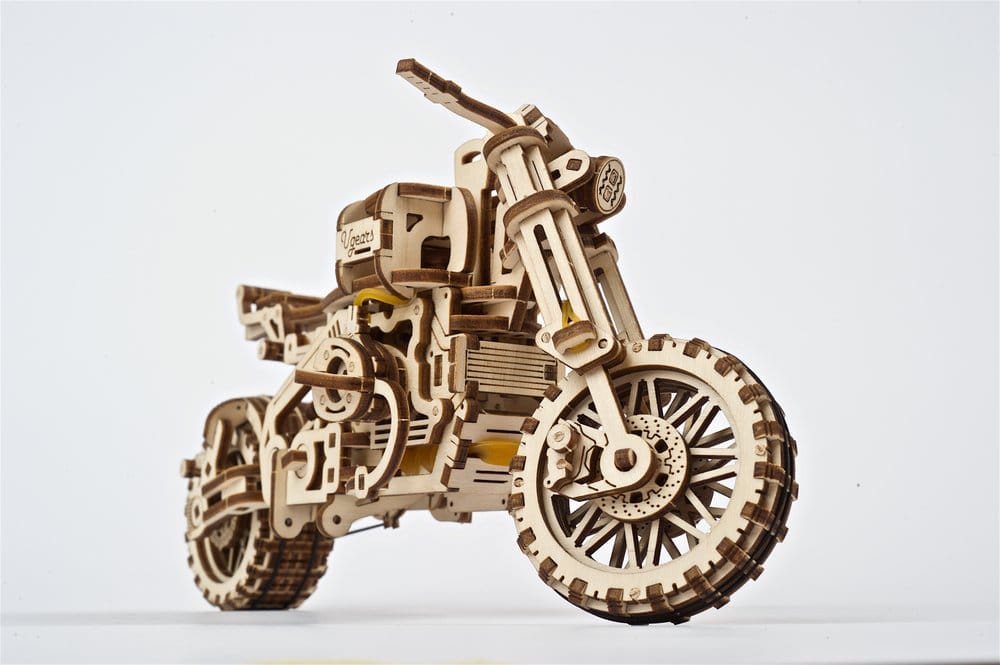 Ugears Puzzle de madera 3D Scrambler UGR-10 con sidecar