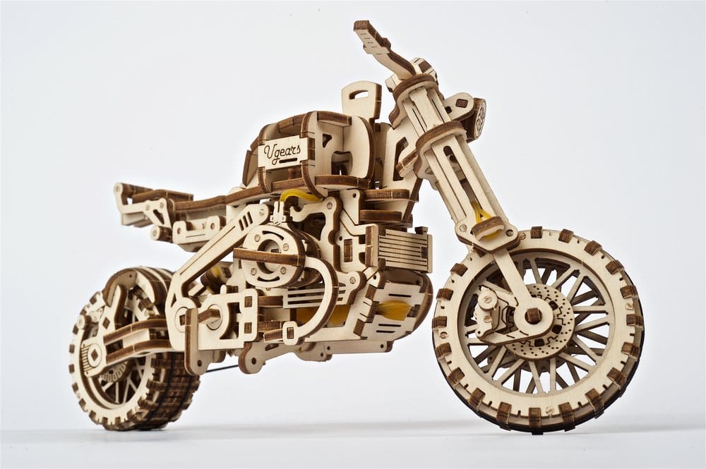 Ugears Puzzle de madera 3D Scrambler UGR-10 con sidecar