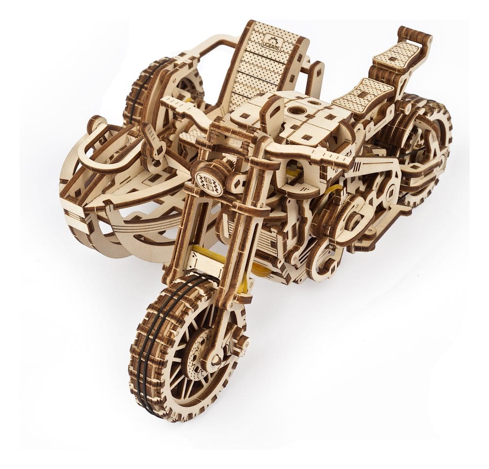 Ugears Puzzle de madera 3D Scrambler UGR-10 con sidecar