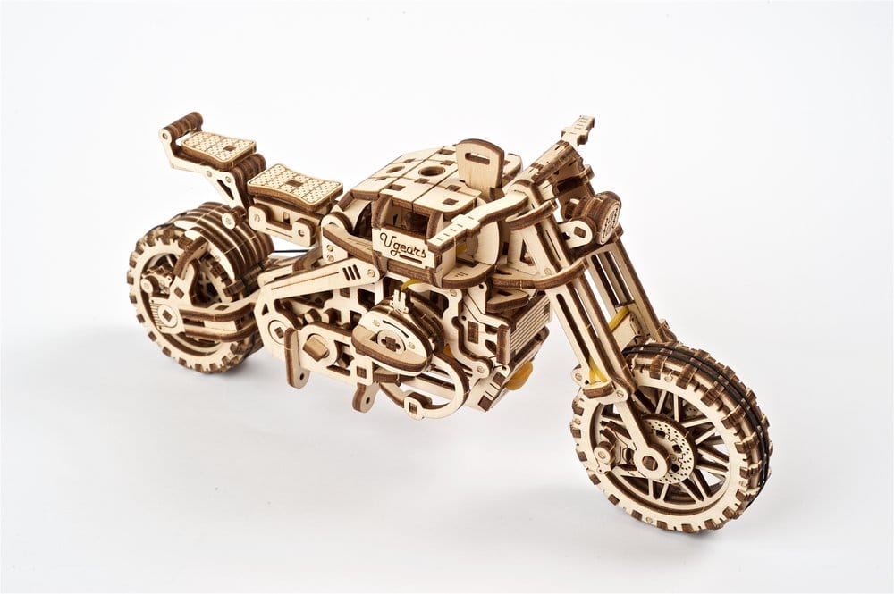 Ugears Puzzle de madera 3D Scrambler UGR-10 con sidecar