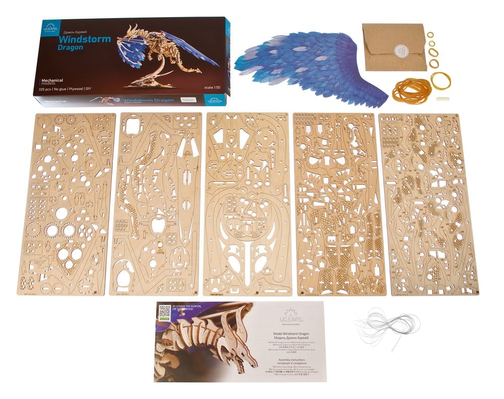 Ugears Puzzle de madera 3D Dragón de la Tempestad