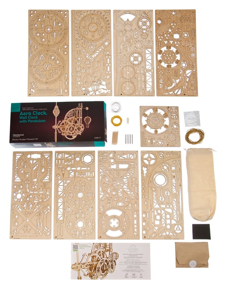 Ugears Puzzle de madera 3D Reloj Aero