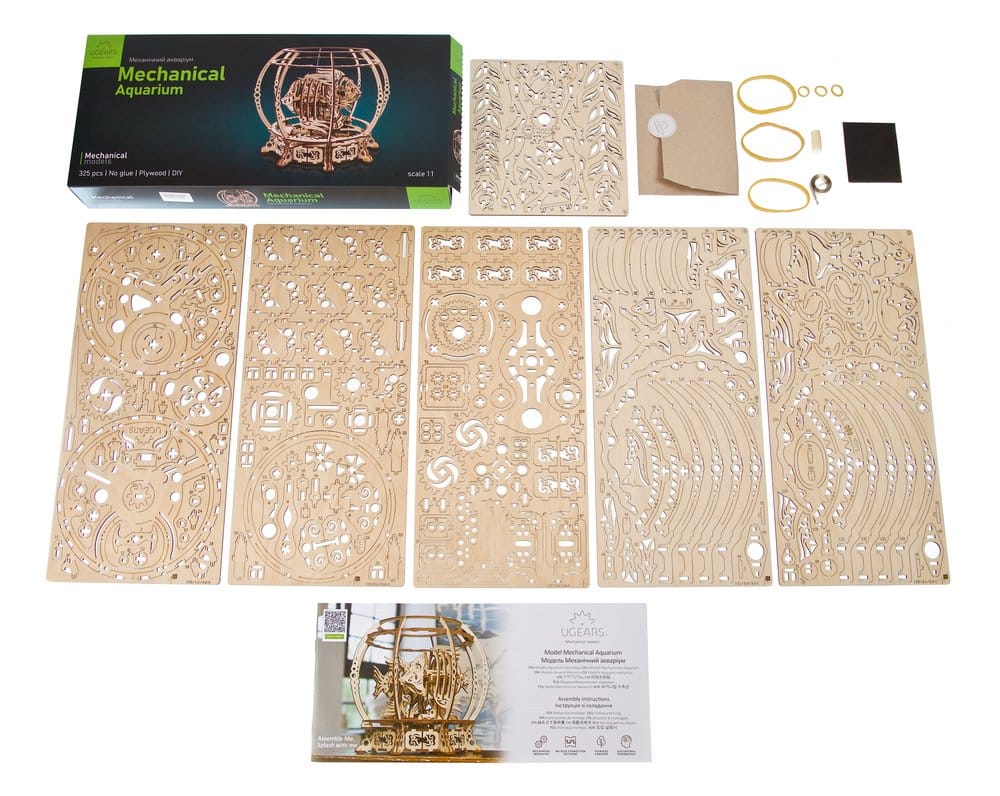 Ugears Puzzle de madera 3D Acuario Mecánico