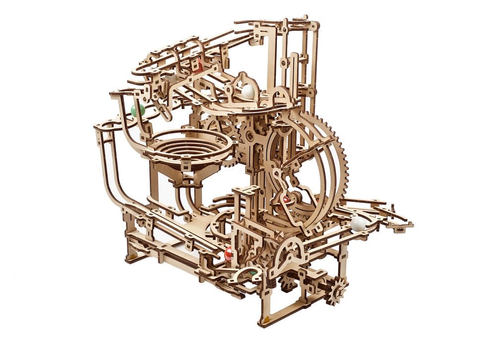 Ugears Puzzle de madera 3D Carrera de Canicas Escalonada