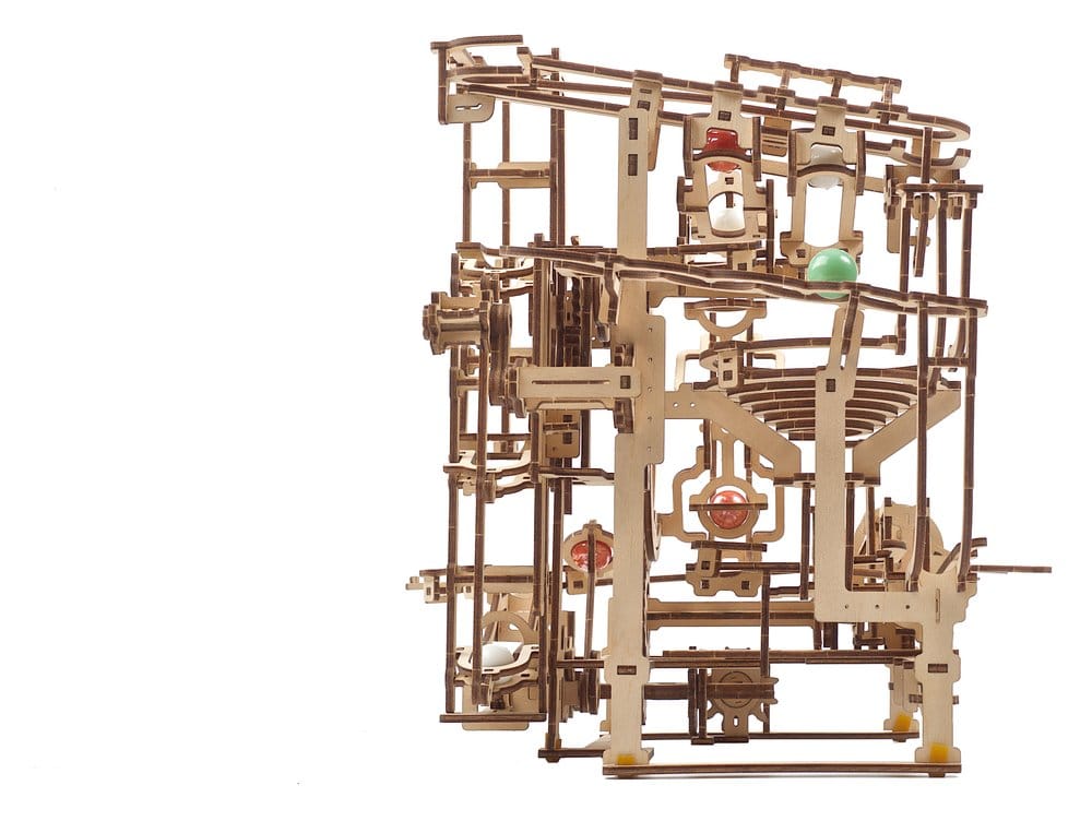 Ugears Puzzle de madera 3D Carrera de Canicas Escalonada