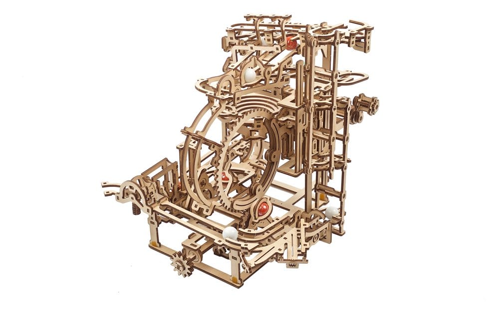 Ugears Puzzle de madera 3D Carrera de Canicas Escalonada