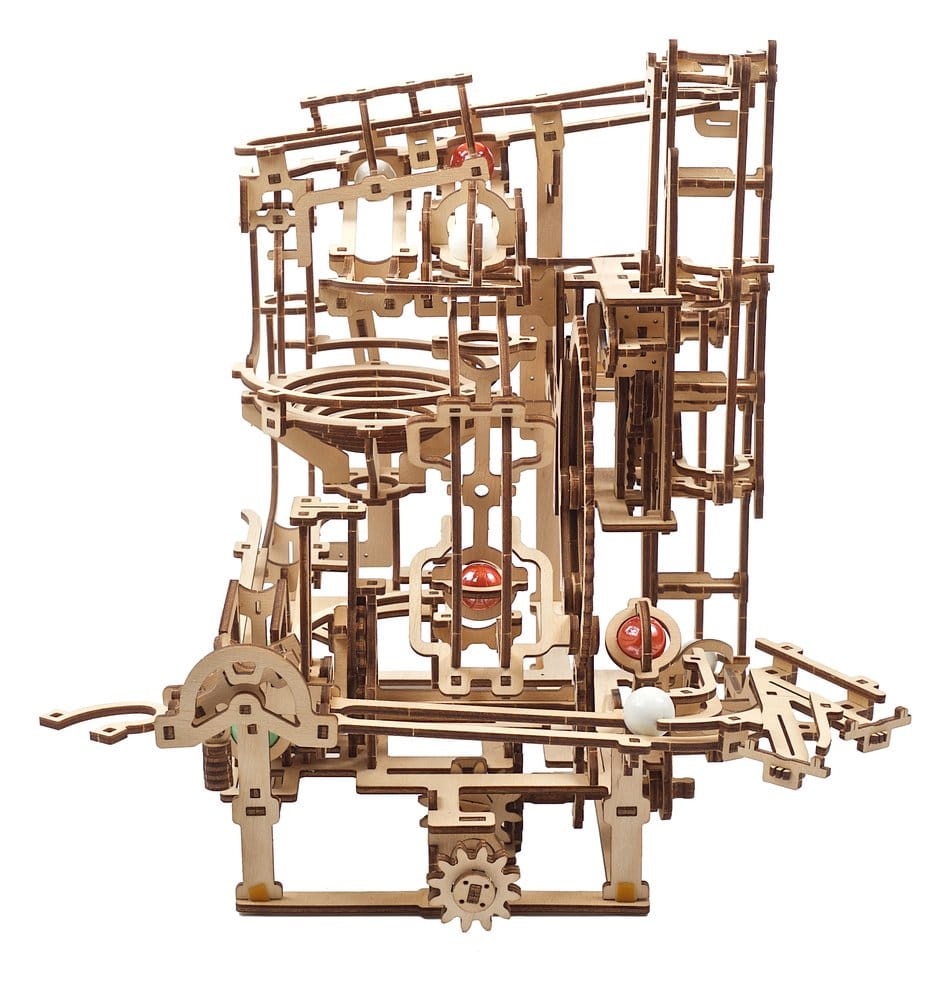 Ugears Puzzle de madera 3D Carrera de Canicas Escalonada