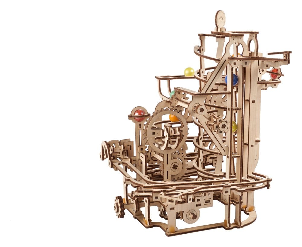 Ugears Puzzle de madera 3D Carrera de Canicas con Elevador en Espiral