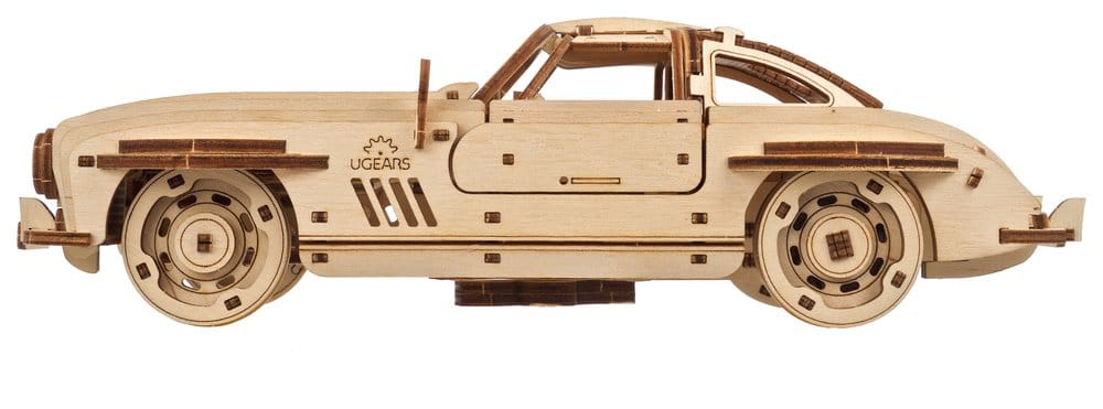 Ugears Puzzle de madera 3D Cupé Deportivo con Puertas de Ala de Gaviota