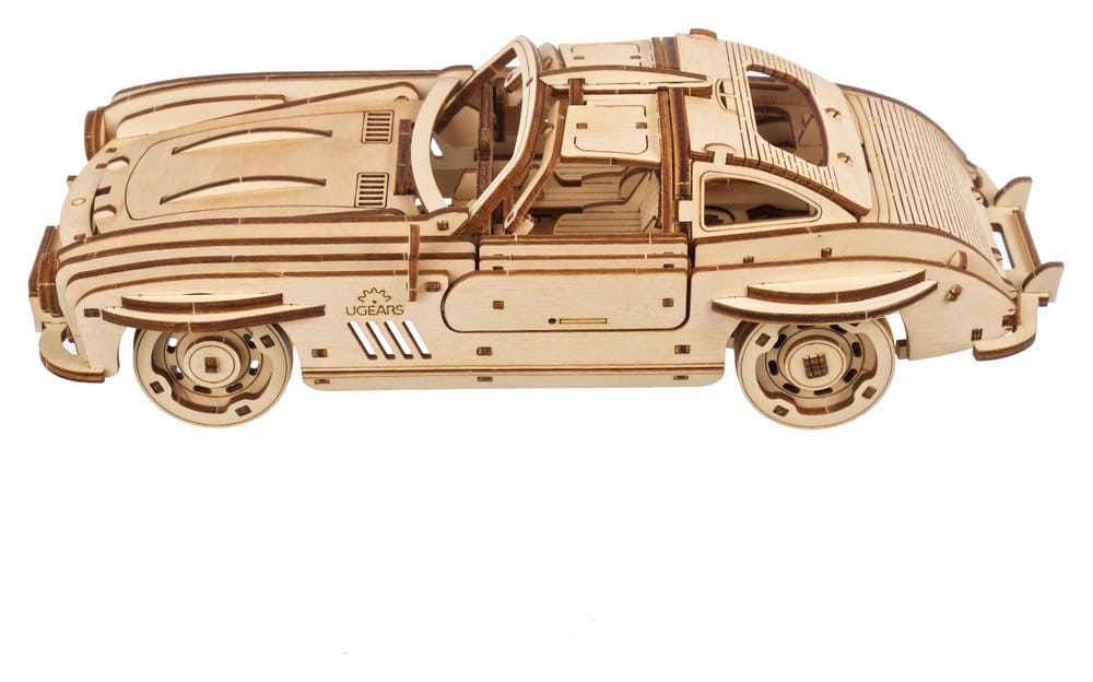 Ugears Puzzle de madera 3D Cupé Deportivo con Puertas de Ala de Gaviota