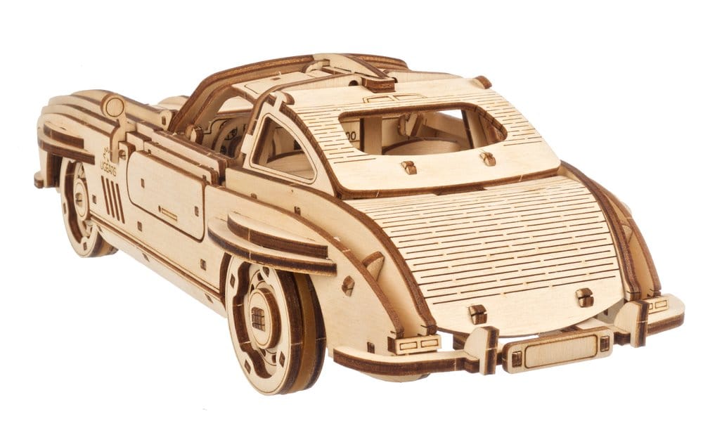 Ugears Puzzle de madera 3D Cupé Deportivo con Puertas de Ala de Gaviota