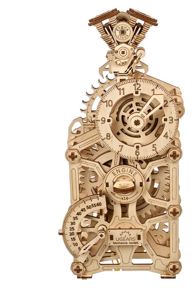 Ugears Puzzle de madera 3D Reloj de Motor