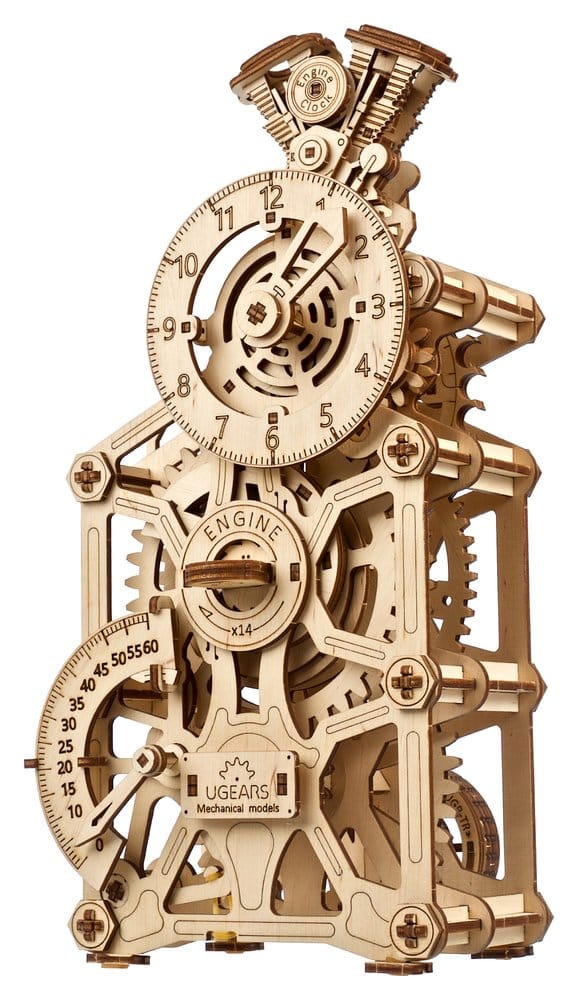 Ugears Puzzle de madera 3D Reloj de Motor