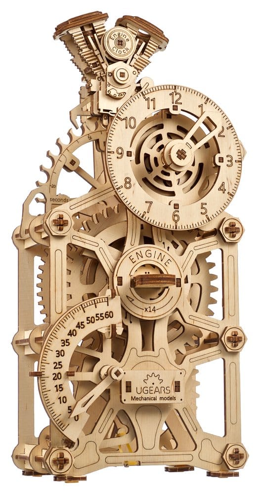 Ugears Puzzle de madera 3D Reloj de Motor