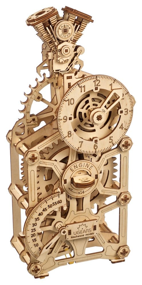 Ugears Puzzle de madera 3D Reloj de Motor