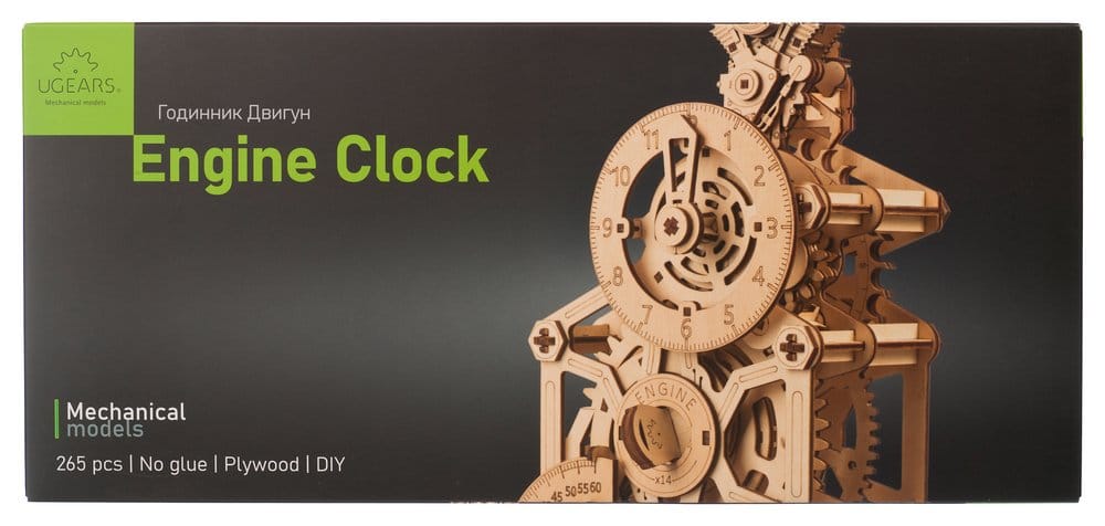 Ugears Puzzle de madera 3D Reloj de Motor
