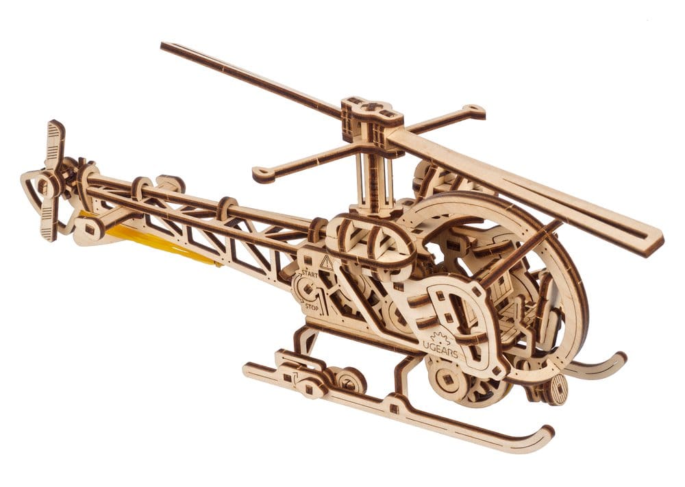 Ugears Puzzle de madera 3D Mini Helicóptero