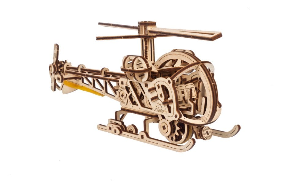 Ugears Puzzle de madera 3D Mini Helicóptero