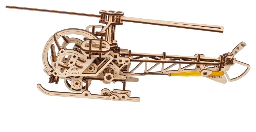 Ugears Puzzle de madera 3D Mini Helicóptero