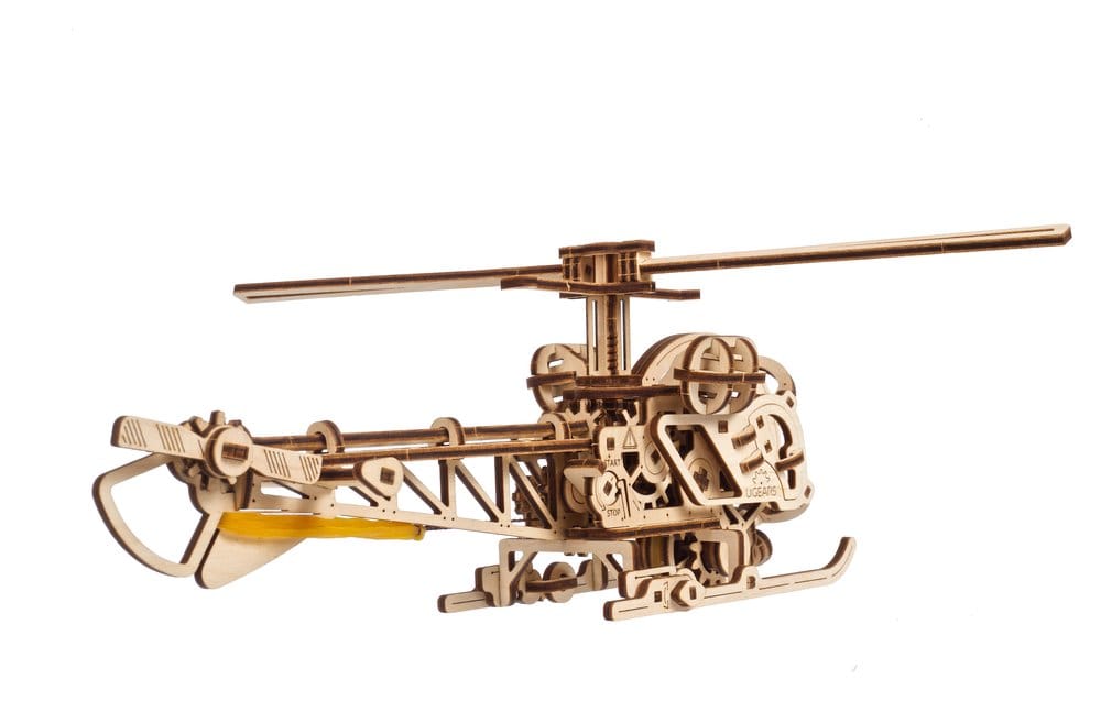 Ugears Puzzle de madera 3D Mini Helicóptero