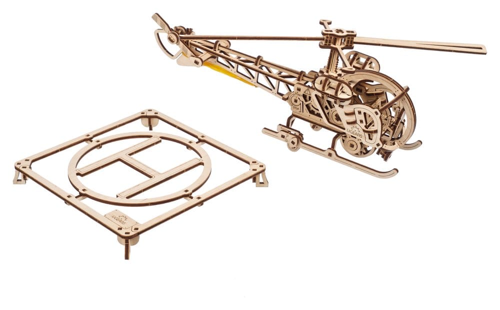 Ugears Puzzle de madera 3D Mini Helicóptero