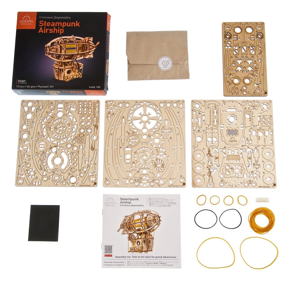 Ugears Puzzle de madera 3D Dirigible Steampunk