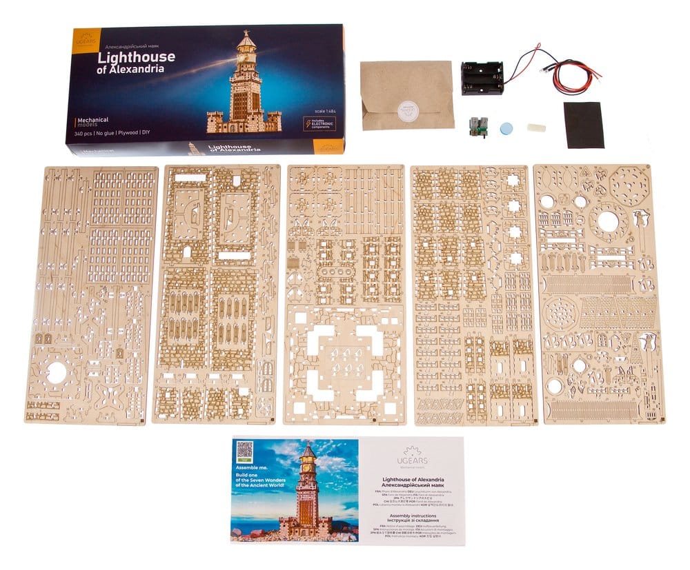 Ugears Puzzle de madera 3D Faro de Alejandría