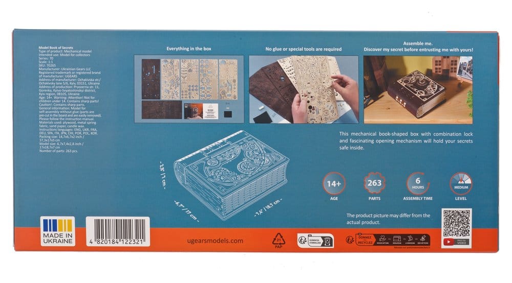 Ugears Puzzle de madera 3D Libro de los Secretos