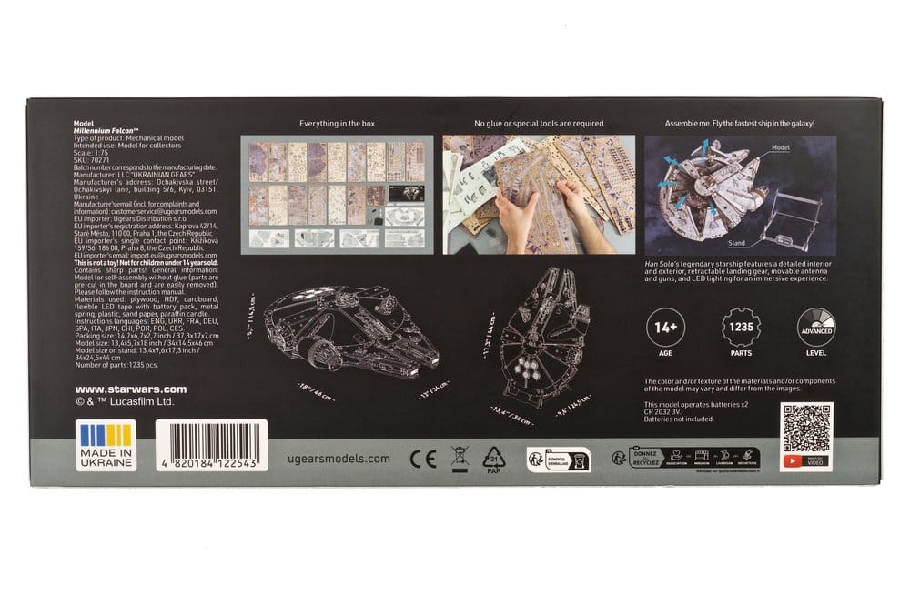 Star Wars Puzzle de madera 3D Millennium Falcon