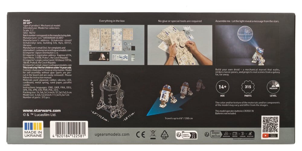 Star Wars Puzzle de madera 3D R2-D2