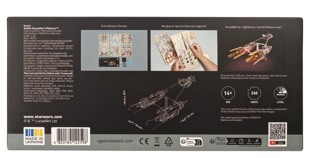 Star Wars Puzzle de madera 3D Anakin Skywalker's Podracer