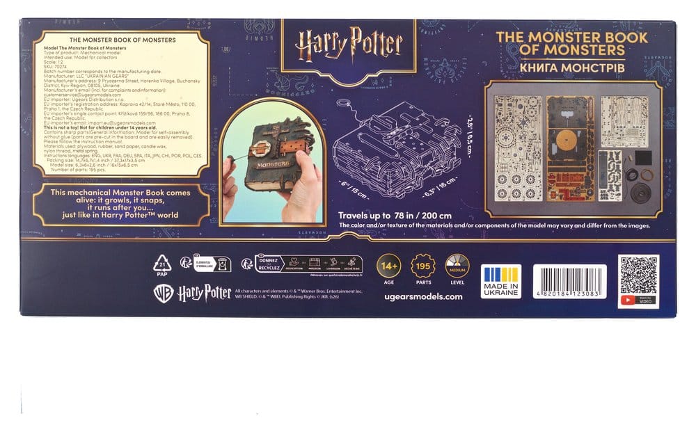 Harry Potter Puzzle de madera 3D El Monstruoso Libro de los Monstruos