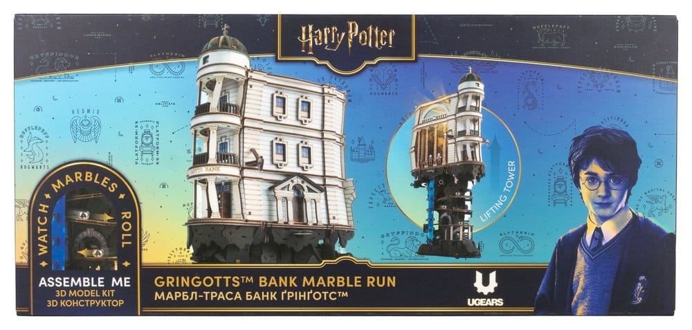 Harry Potter Puzzle de madera 3D Carrera de Canicas del Banco Mágico Gringotts