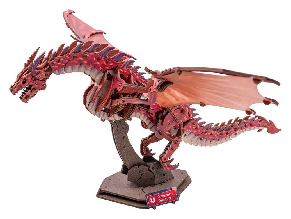 Ugears Maqueta de madera 3D Firestorm Dragon 43 cm Frikytopia