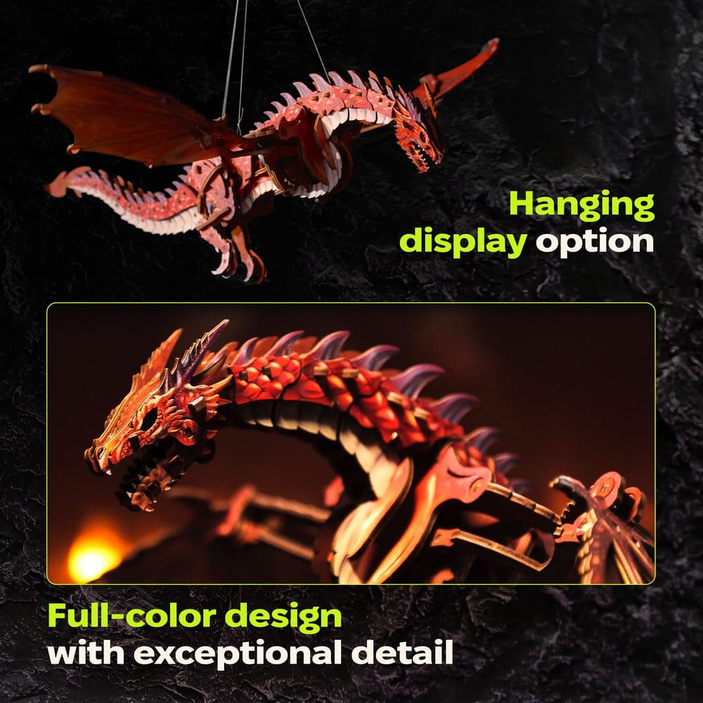 Ugears Maqueta de madera 3D Firestorm Dragon 43 cm