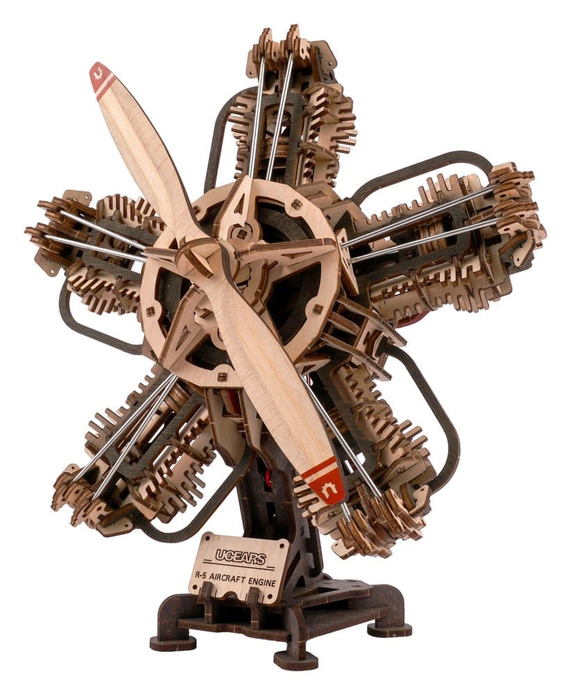 Ugears 3D Maqueta de madera R-5 Motor de avión 25 cm Frikytopia
