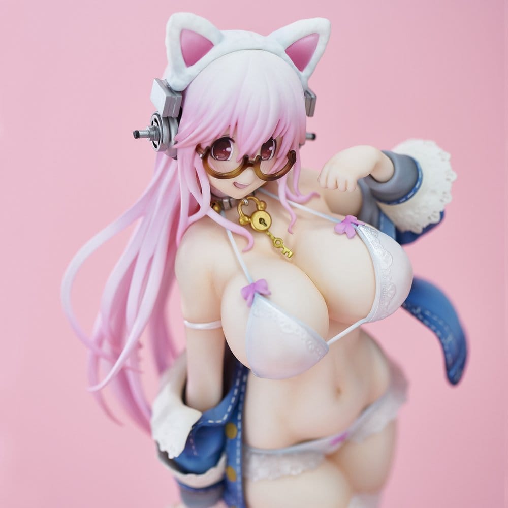 Super Sonico Figura PVC White Cat Ver. (Reissue) 27 cm