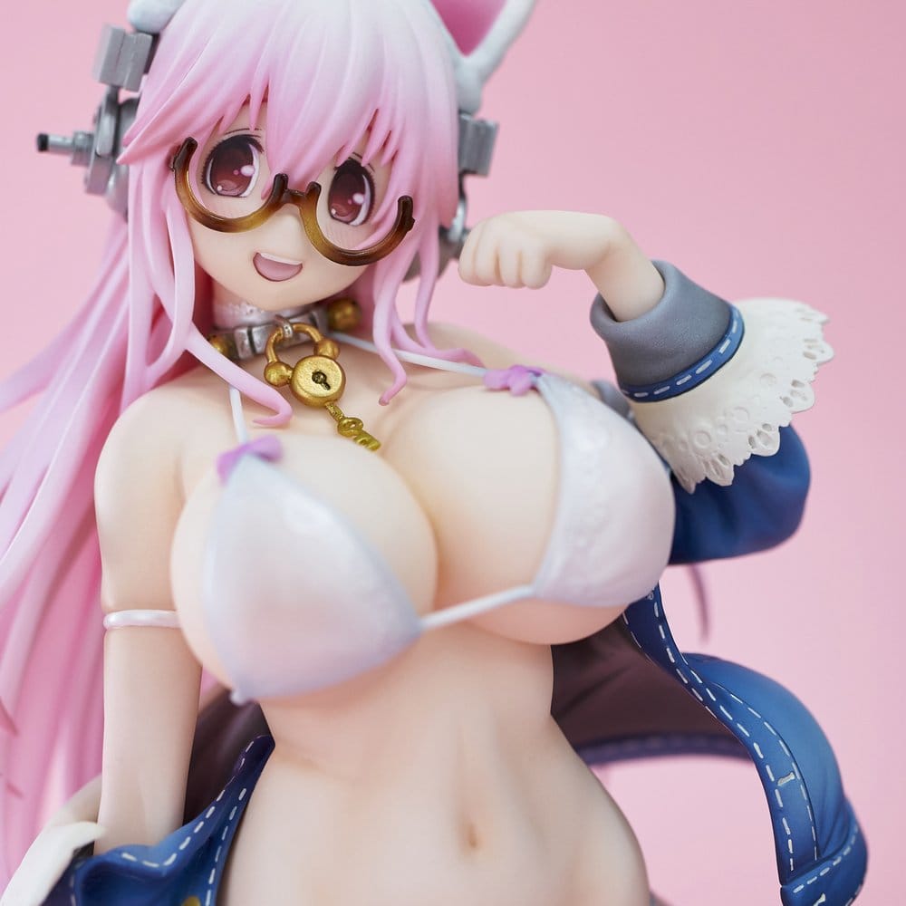 Super Sonico Figura PVC White Cat Ver. (Reissue) 27 cm