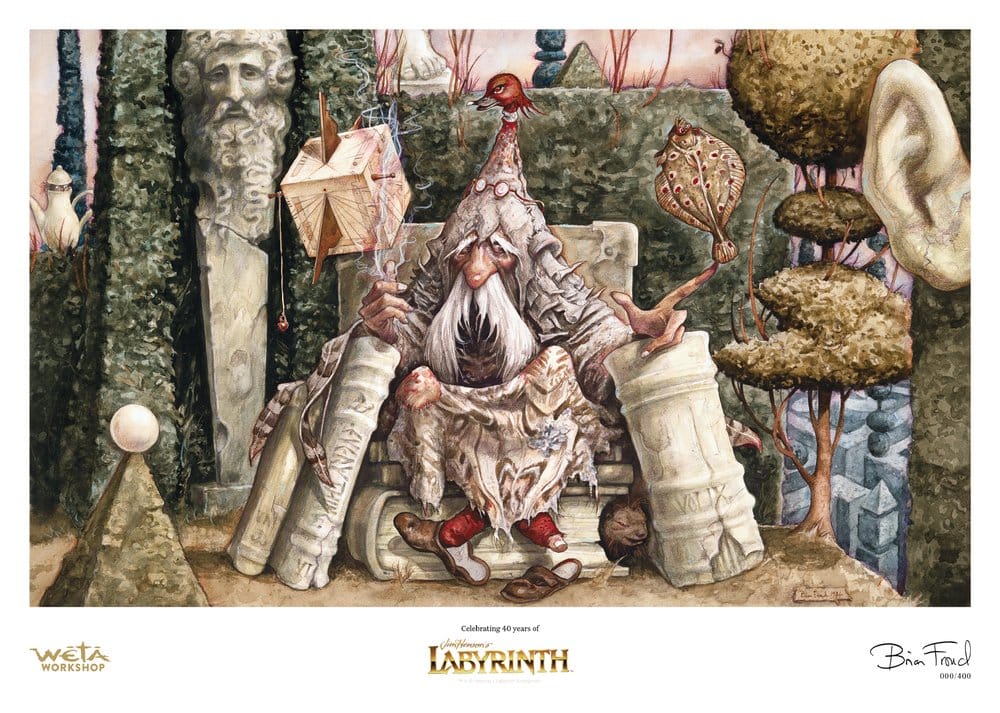 Dentro del laberinto Lámina Wiseman of the Labyrinth Edición Limitada 30 cm Frikytopia