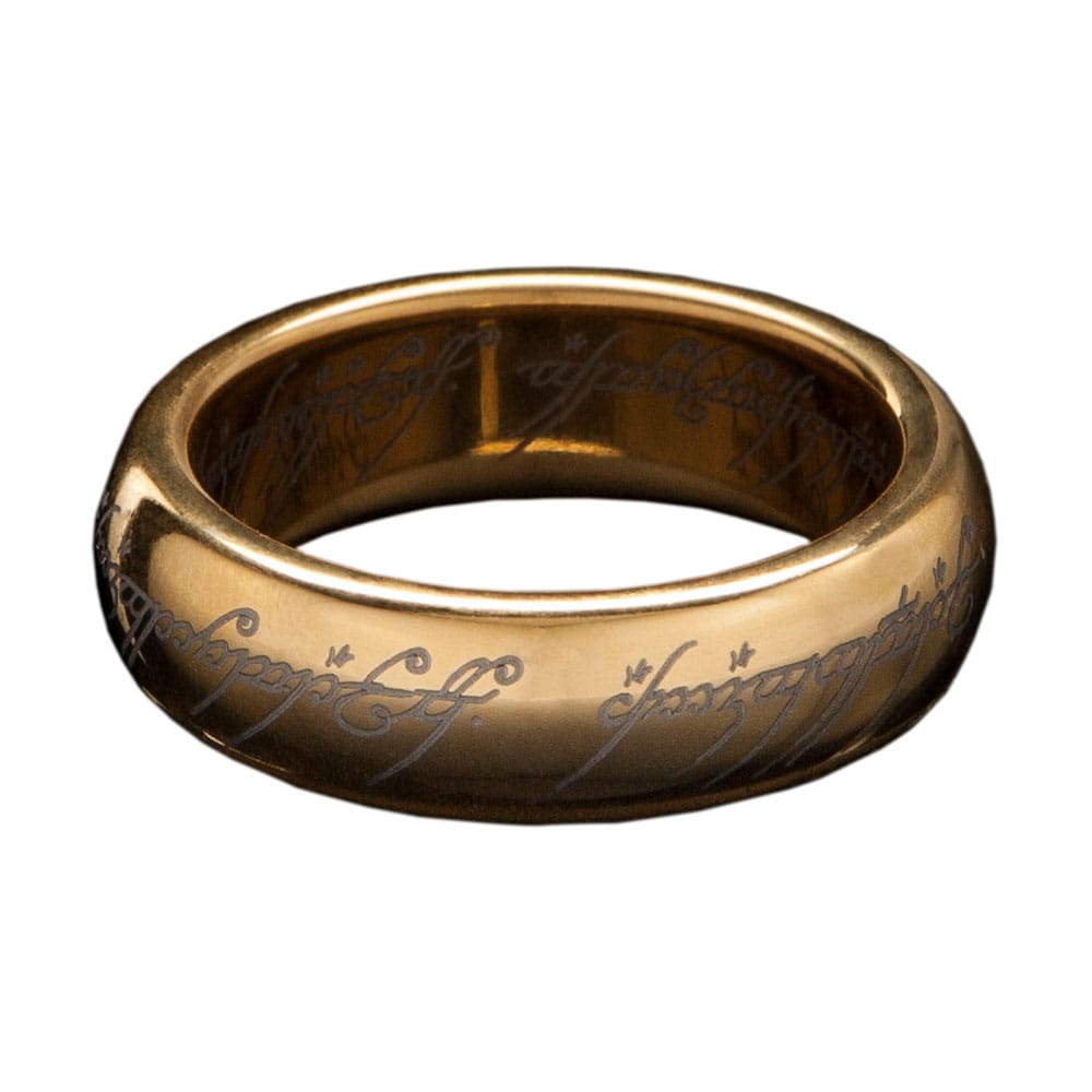 El Señor de los Anillos Anillo Único de tungsteno (bañado en oro) Talla 08